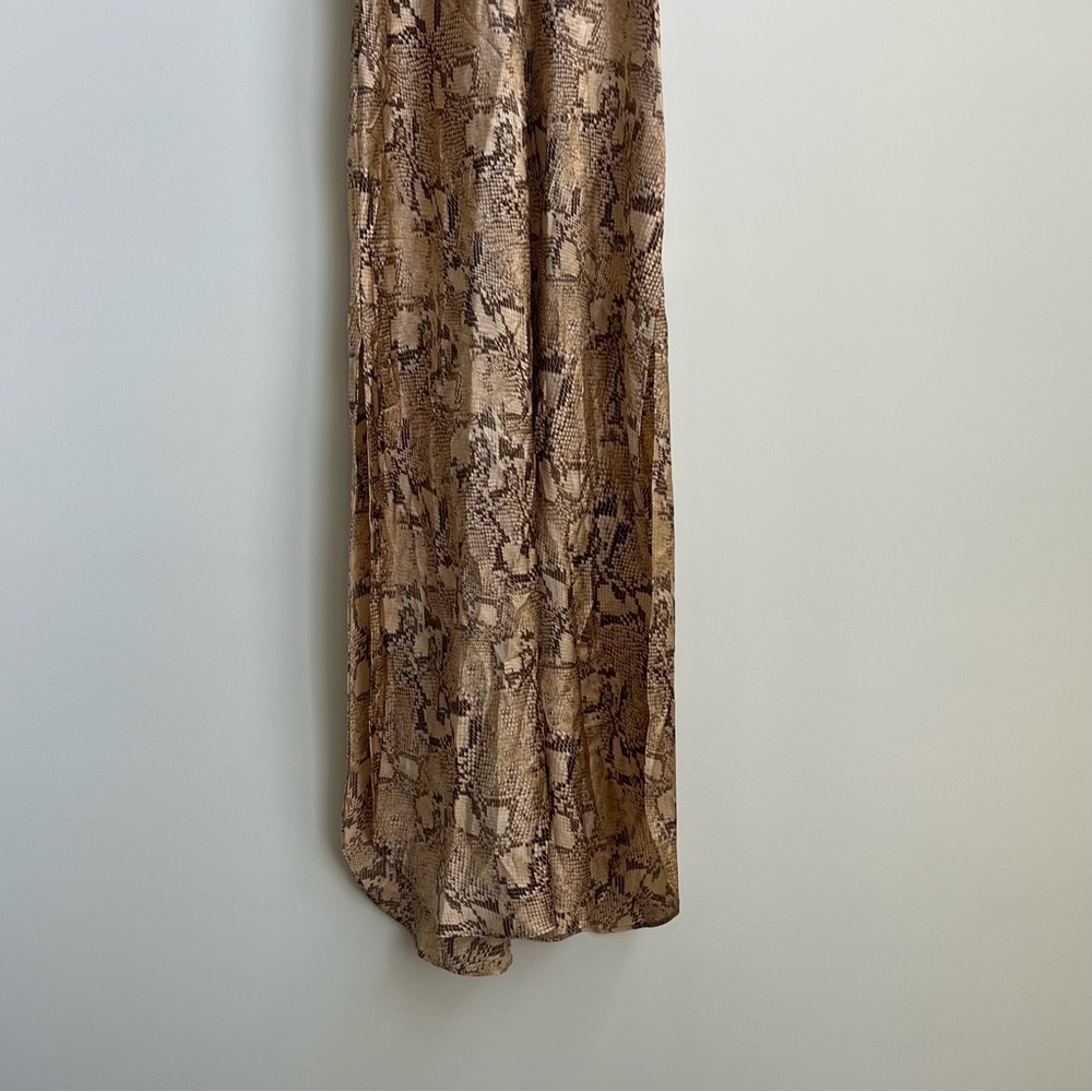 Banana Republic Dreamer 100% Silk Maxi Dress Snake Print Slip Tank Small Luxury - Picture 15 of 16